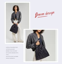 image-Autumn And Winter Soft Feeding Cotton Down Bag Large Capacity Nylon Sewing Line