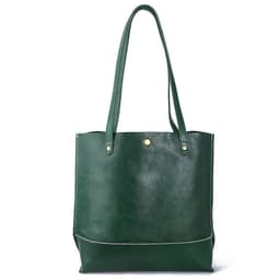 image-Top Layer Cowhide Handbag Korean Casual Large Capacity Women's Shoulder Bag