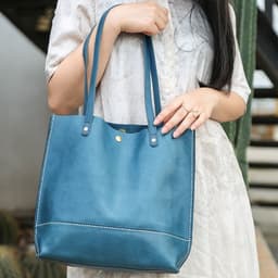 image-Top Layer Cowhide Handbag Korean Casual Large Capacity Women's Shoulder Bag