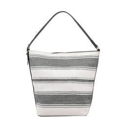 image-Artistic Striped Hand-carrying Bucket Bag For Women
