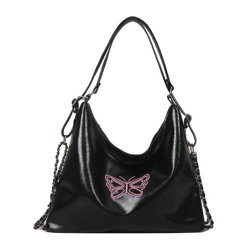 image-Women's Fashion Casual Soft Leather Large Capacity One-shoulder Bucket Bag