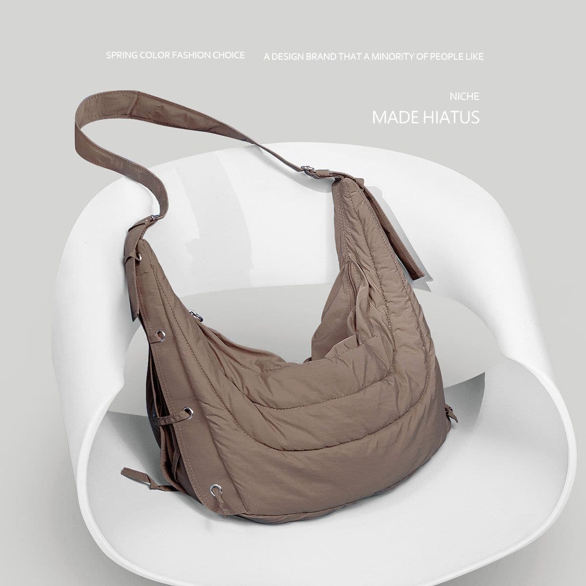 image-Cotton Horn Hobo Bag Leisure Simple And Lightweight Large Capacity Men's And Women's Handbags