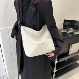 image-Large Capacity Frosted Suede Fashion Casual Shoulder Underarm Tote Handbag