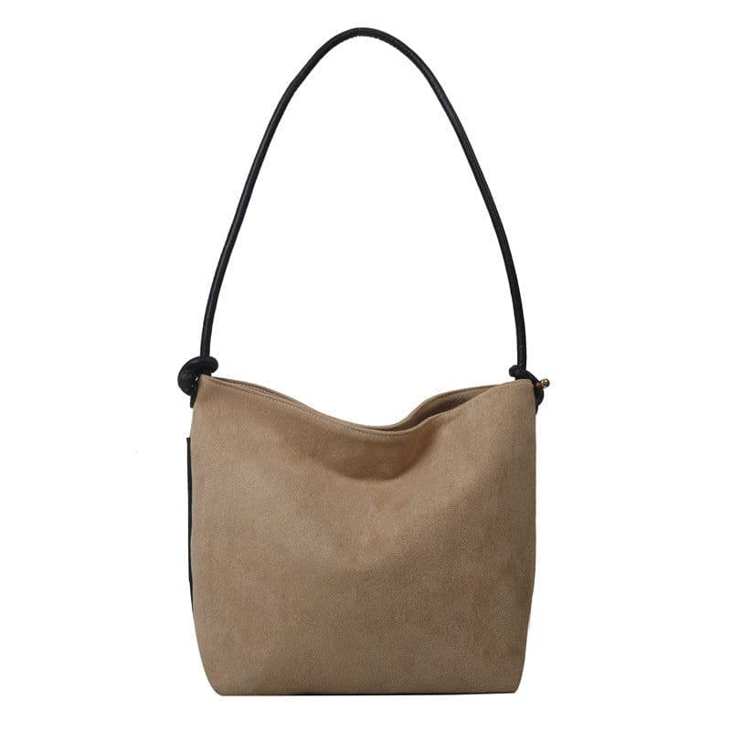 image-Large Capacity Frosted Suede Fashion Casual Shoulder Underarm Tote Handbag