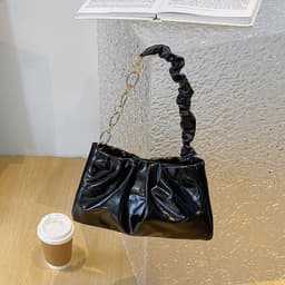 image-Fashionable Simple Glossy Women's Shoulder Bag