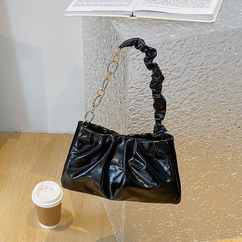 image-Fashionable Simple Glossy Women's Shoulder Bag