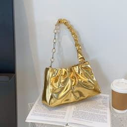 image-Fashionable Simple Glossy Women's Shoulder Bag