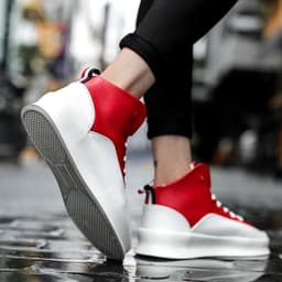 image-Pure White Thick Bottom Casual Sports Skate Shoes