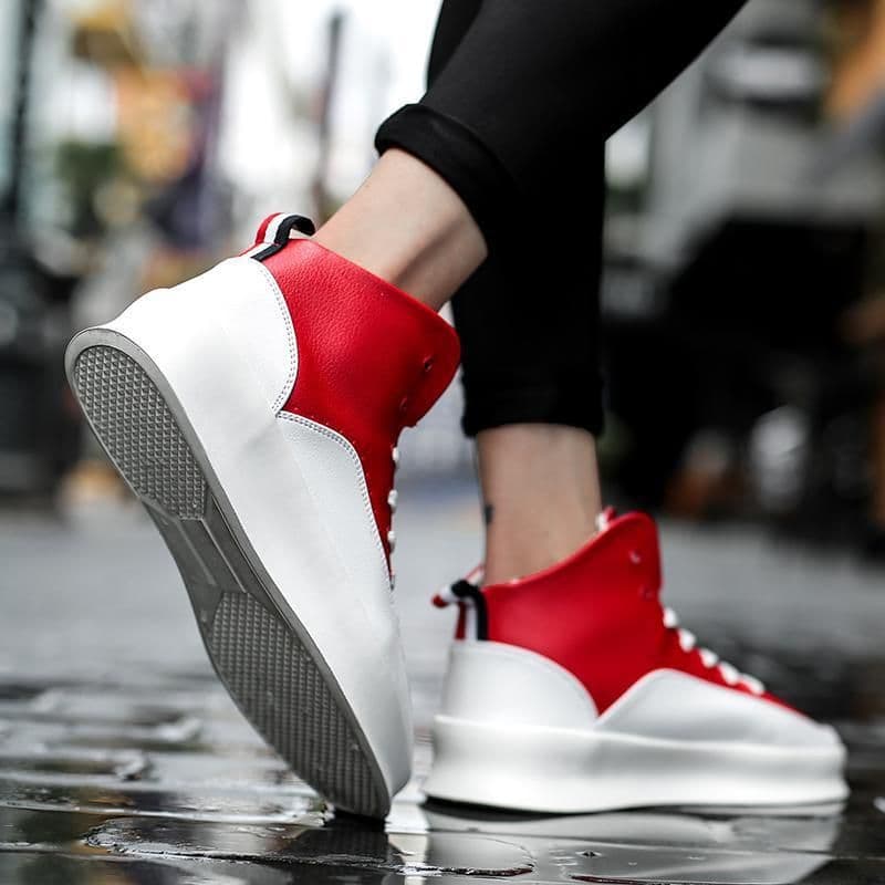 image-Pure White Thick Bottom Casual Sports Skate Shoes