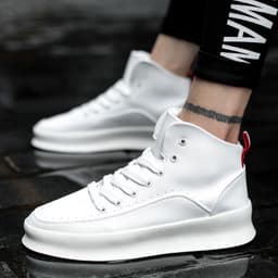 image-Pure White Thick Bottom Casual Sports Skate Shoes
