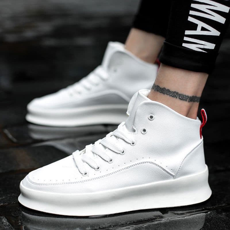 image-Pure White Thick Bottom Casual Sports Skate Shoes