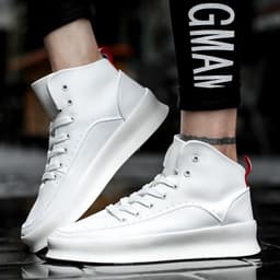 image-Pure White Thick Bottom Casual Sports Skate Shoes