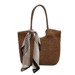 image-Casual Woven Bag Women's New Large Capacity One-shoulder Portable