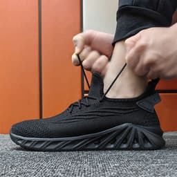 image-Plus Size Flyknit Men's Shoes Leisure Slip-on