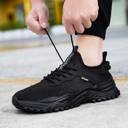 image-Men's Hollow Breathable Mesh Sneakers
