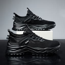 image-Men's Hollow Breathable Mesh Sneakers
