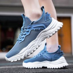 image-Men's Hollow Breathable Mesh Sneakers