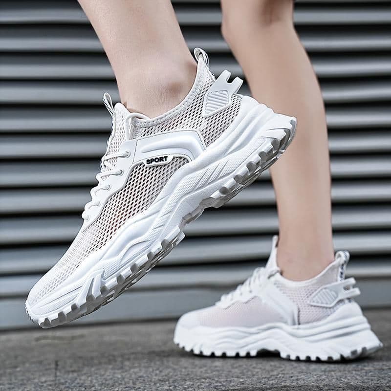 image-Men's Hollow Breathable Mesh Sneakers