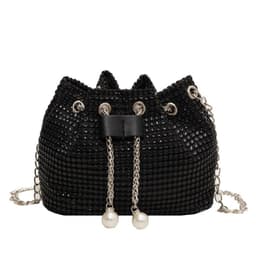 image-Women's Crossbody Rhinestone Bucket Bag