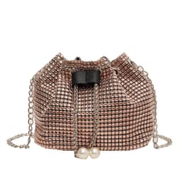 image-Women's Crossbody Rhinestone Bucket Bag