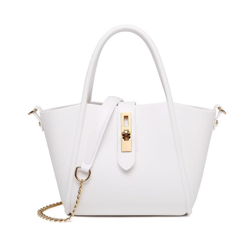 image-Portable Women's Leather Fashion Vegetable Basket Shoulder Messenger Bag