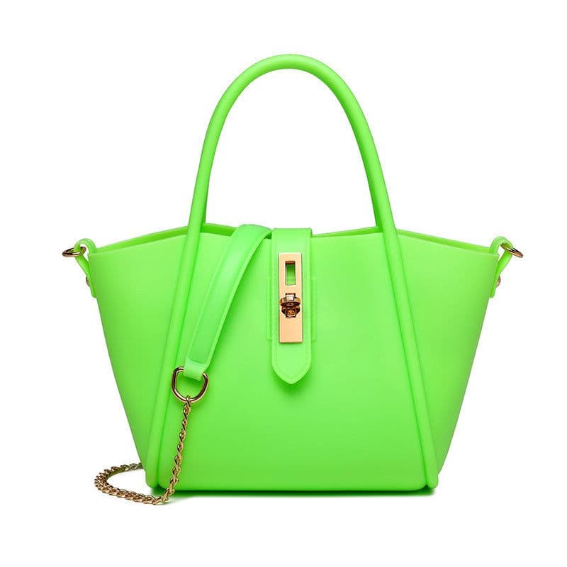 image-Portable Women's Leather Fashion Vegetable Basket Shoulder Messenger Bag