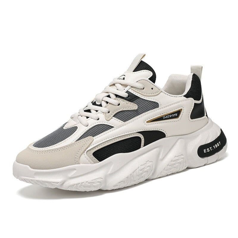 image-Men's Breathable Mesh Sports Shoes Height Increasing Leisure