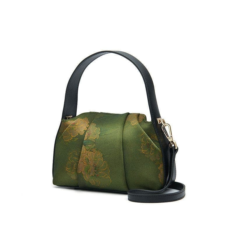 image-Women's Fashionable Simple Mulberry Silk Messenger Bag