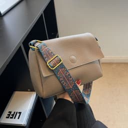 image-Retro Broadband Crossbody For Women's Minimalist Small Square Bag