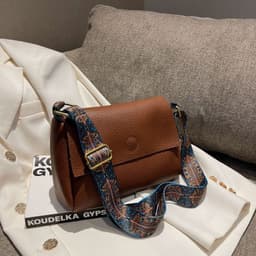 image-Retro Broadband Crossbody For Women's Minimalist Small Square Bag
