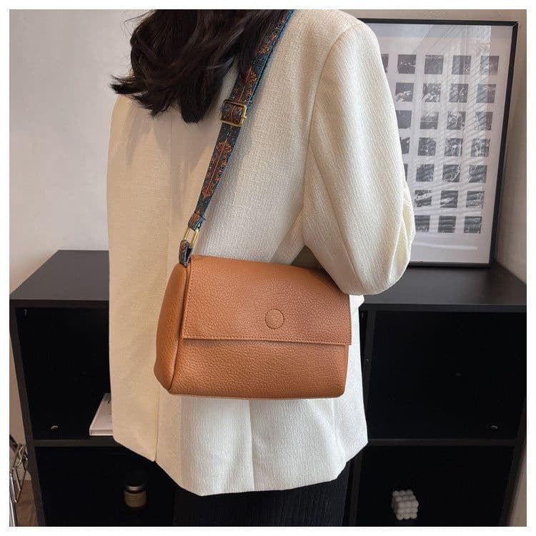 image-Retro Broadband Crossbody For Women's Minimalist Small Square Bag