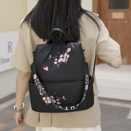 image-Women's Fashion Simple Ethnic Style Embroidery Casual Backpacks