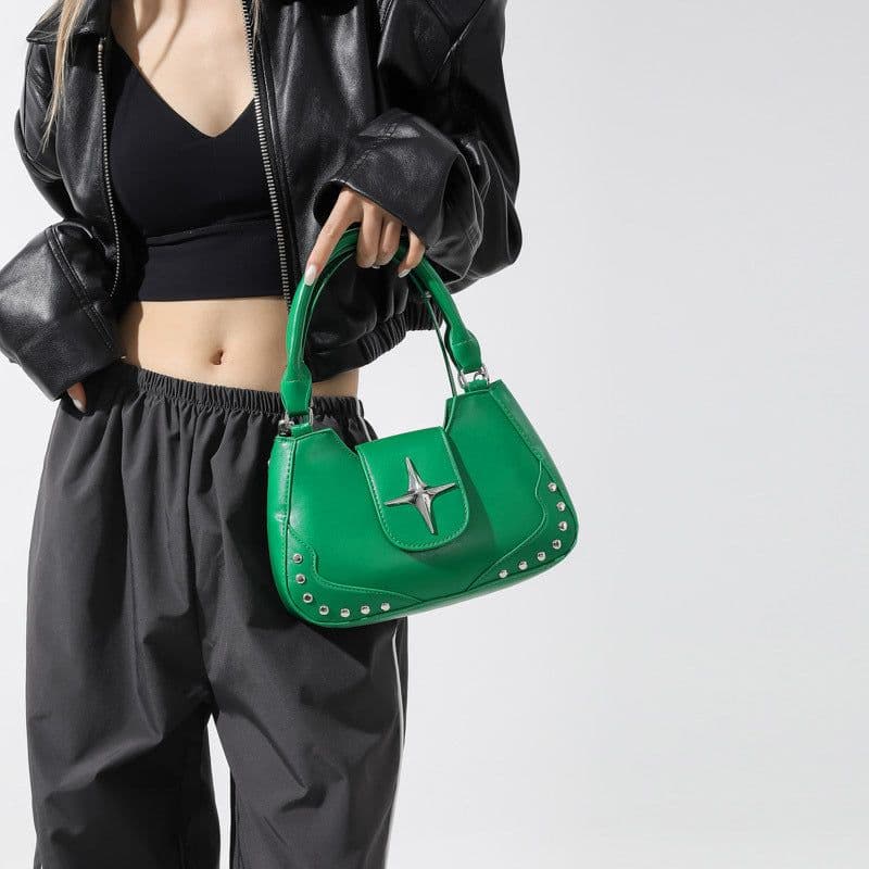 image-Women's Fashion Simple Casual Portable Messenger Bag