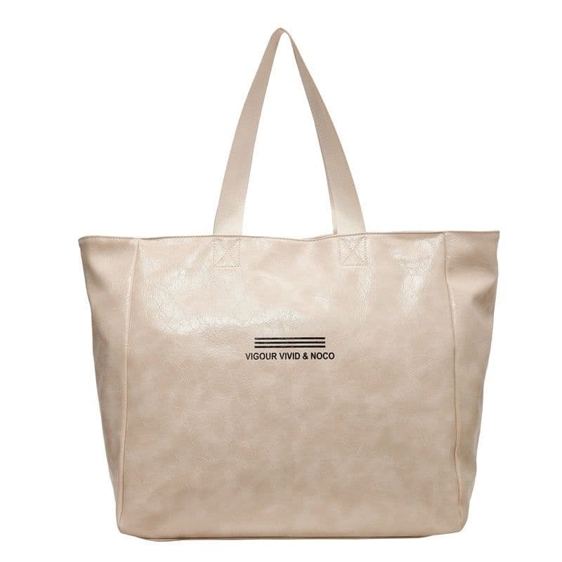 image-Large Capacity Tote Bag Women Fashion Versatile Solid Shoulder Bags Waterproof Designer Luxury Handbag Trend Personalized Travel Bag