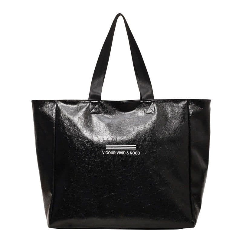 image-Large Capacity Tote Bag Women Fashion Versatile Solid Shoulder Bags Waterproof Designer Luxury Handbag Trend Personalized Travel Bag