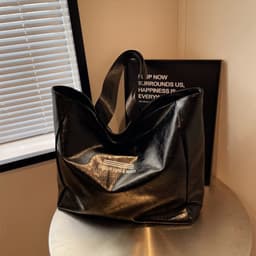 image-Large Capacity Tote Bag Women Fashion Versatile Solid Shoulder Bags Waterproof Designer Luxury Handbag Trend Personalized Travel Bag
