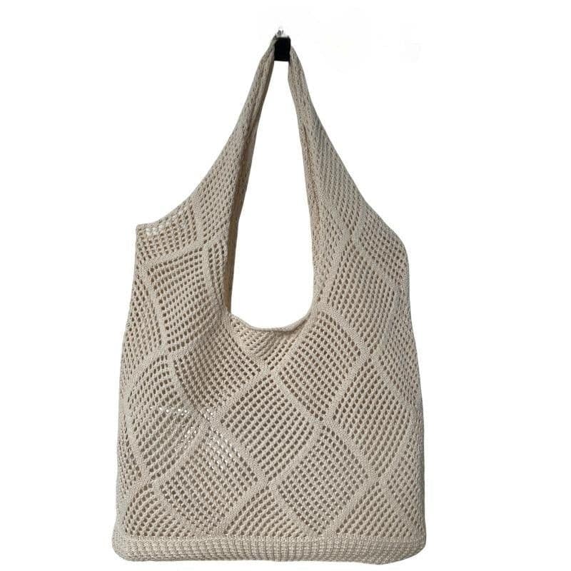 image-Women's Fashion Hollowed-out Shoulder Woven Bag