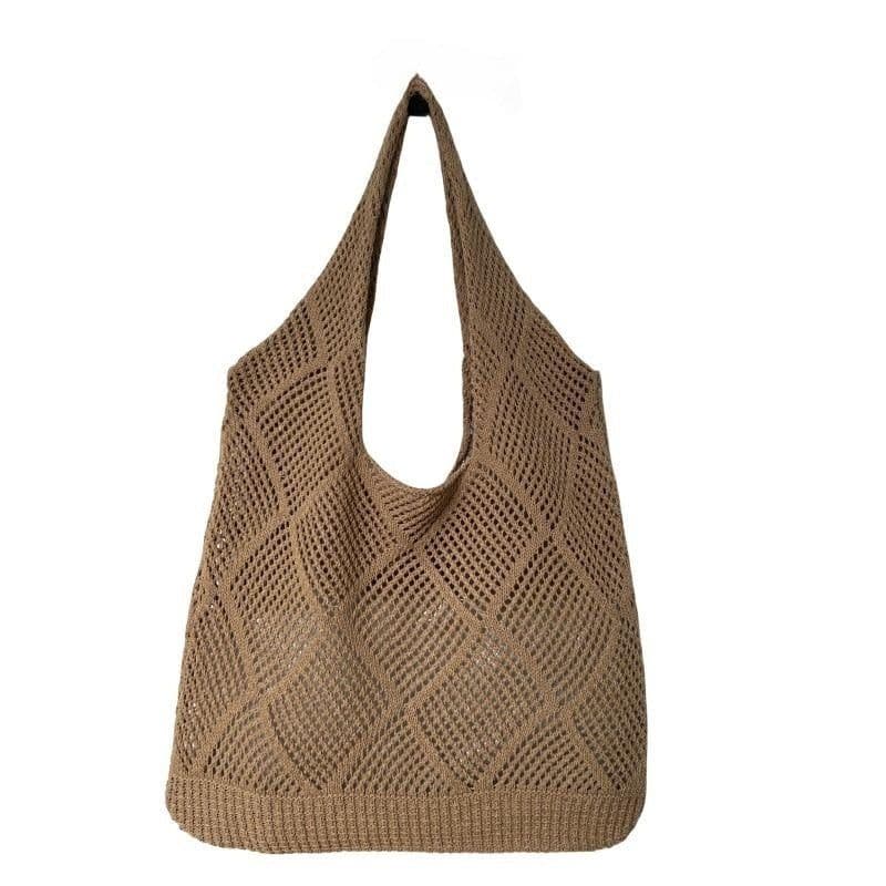 image-Women's Fashion Hollowed-out Shoulder Woven Bag