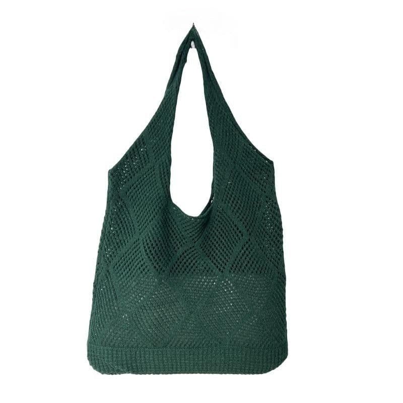 image-Women's Fashion Hollowed-out Shoulder Woven Bag