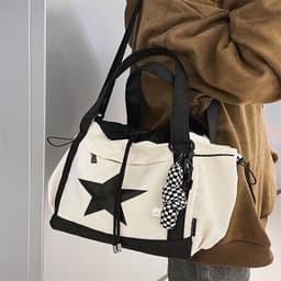 image-Canvas Bag Japanese All-match Crossbody Bag