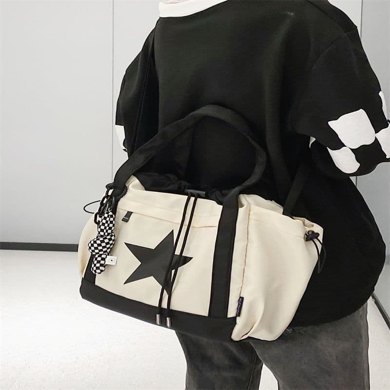 image-Canvas Bag Japanese All-match Crossbody Bag