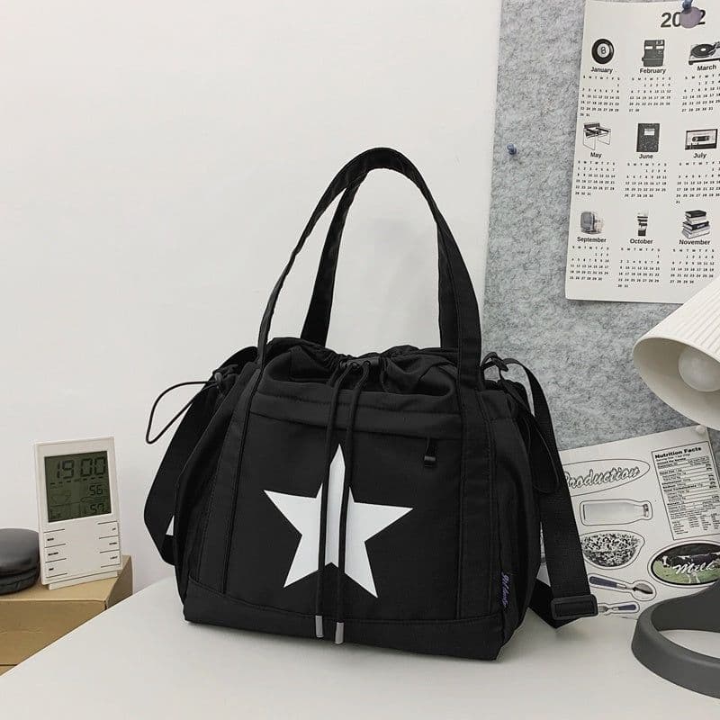image-Canvas Bag Japanese All-match Crossbody Bag