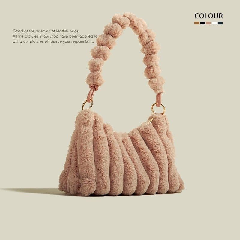 image-High-grade Plush Underarm Bag Women's Large Capacity Shoulder