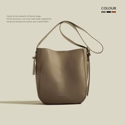 image-One Shoulder Cross Body Bucket Bag Women