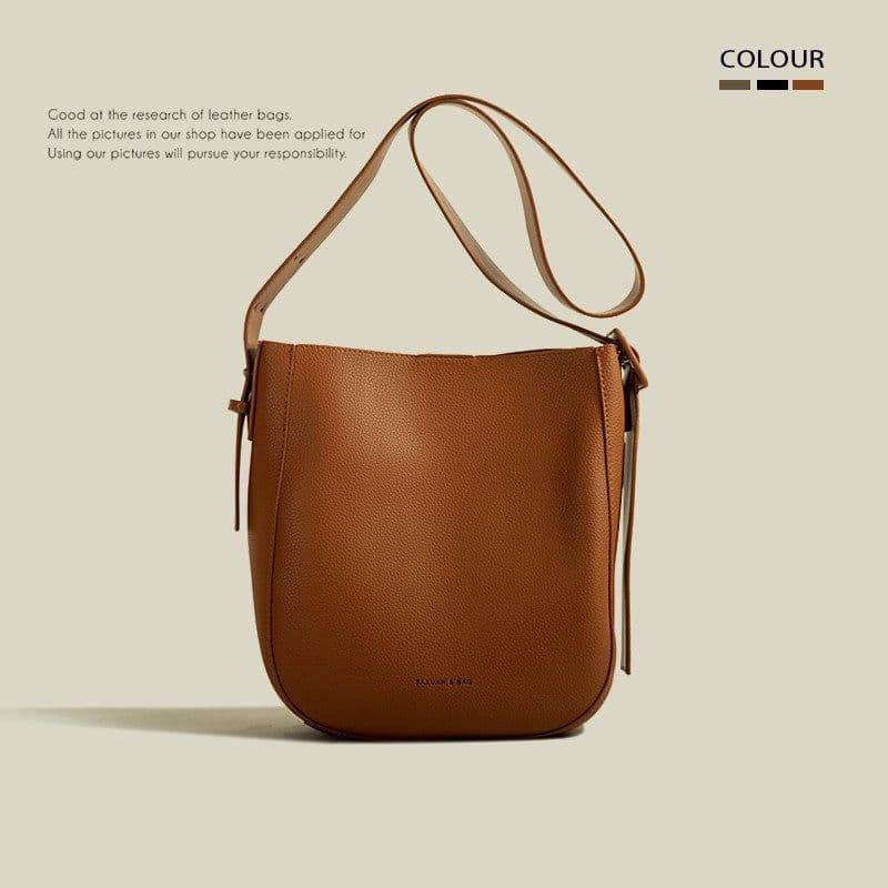image-One Shoulder Cross Body Bucket Bag Women