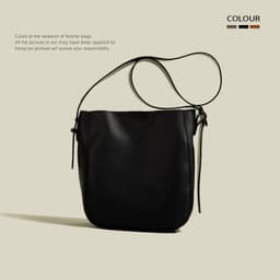image-One Shoulder Cross Body Bucket Bag Women