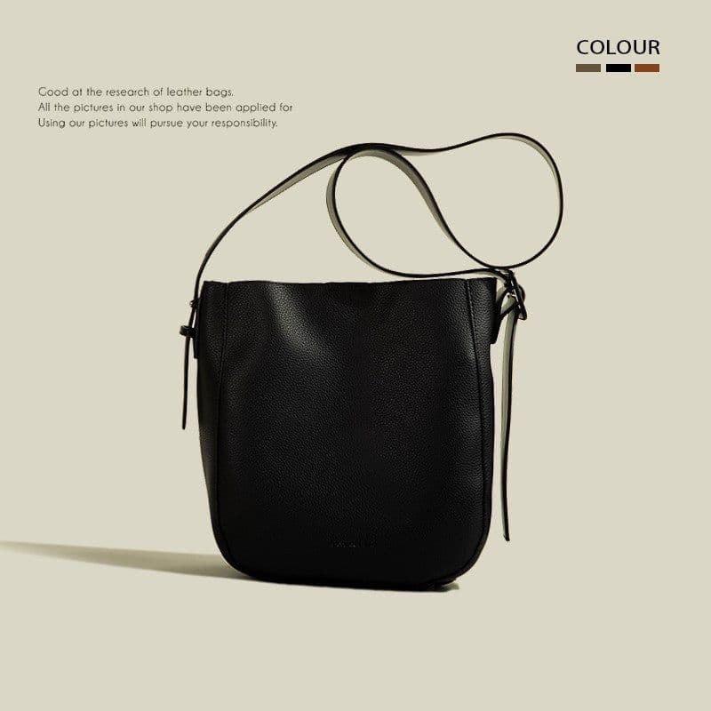 image-One Shoulder Cross Body Bucket Bag Women
