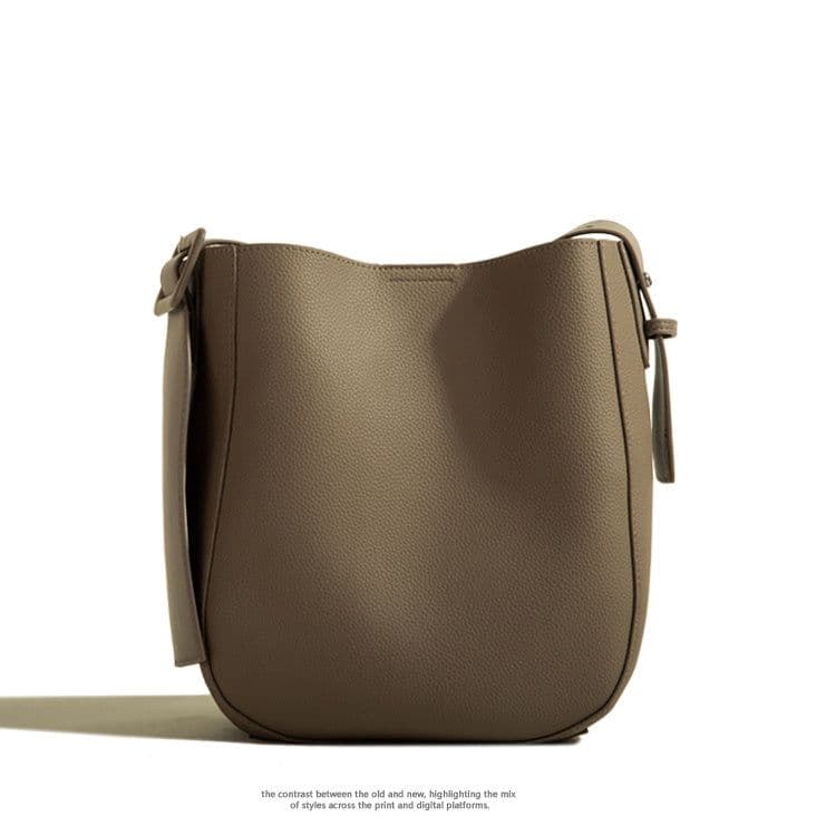 image-One Shoulder Cross Body Bucket Bag Women