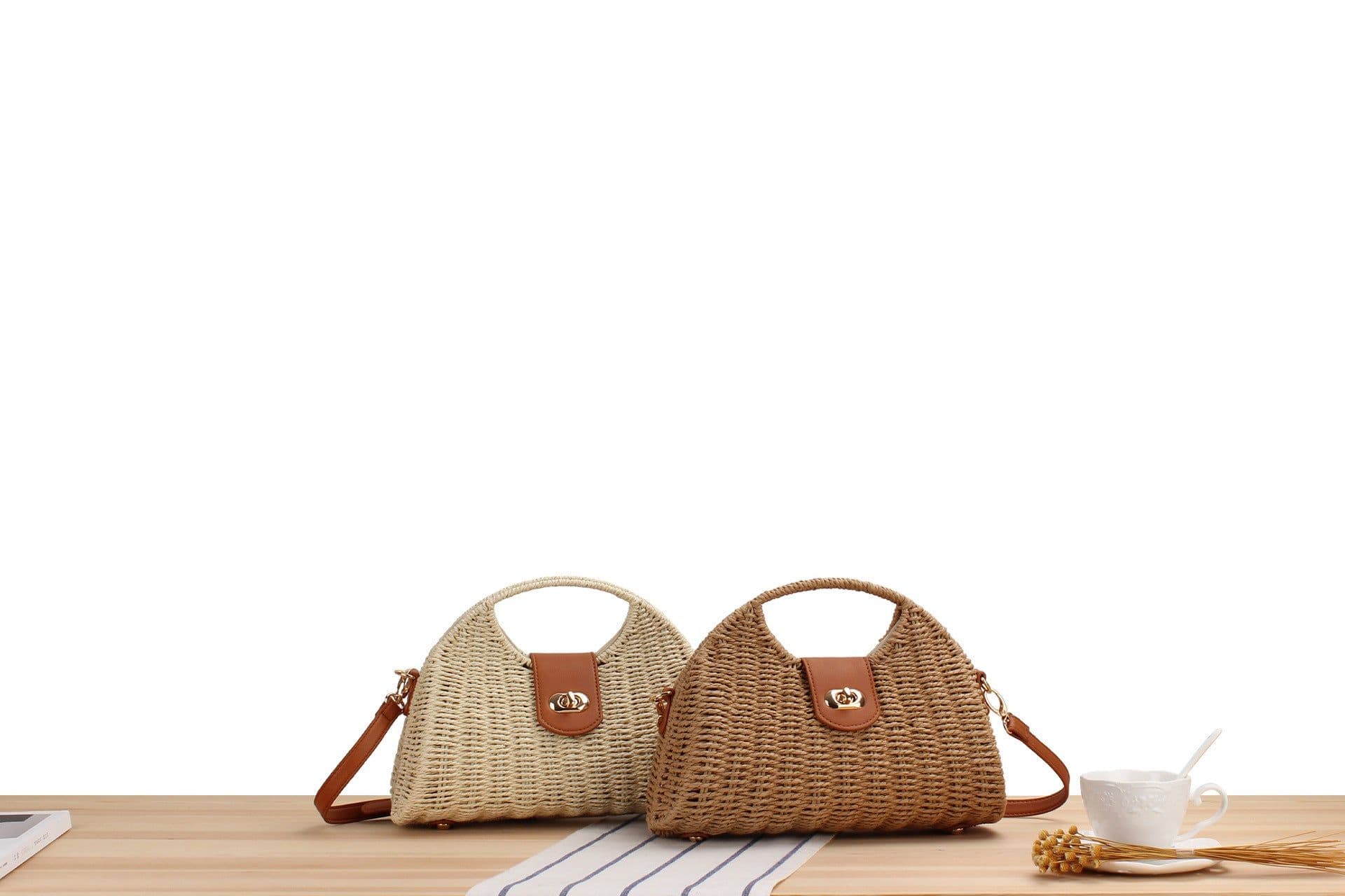 image-Women's Popular Special-interest Design Straw Bag Trendy Fashion Woven Messenger Bag