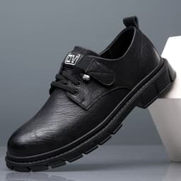 image-Men's Business Casual Breathable British Leather Shoes